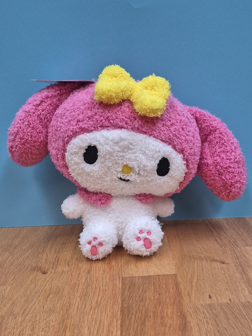 Sanrio "My Melody" Pink White Plush with Yellow Bow
